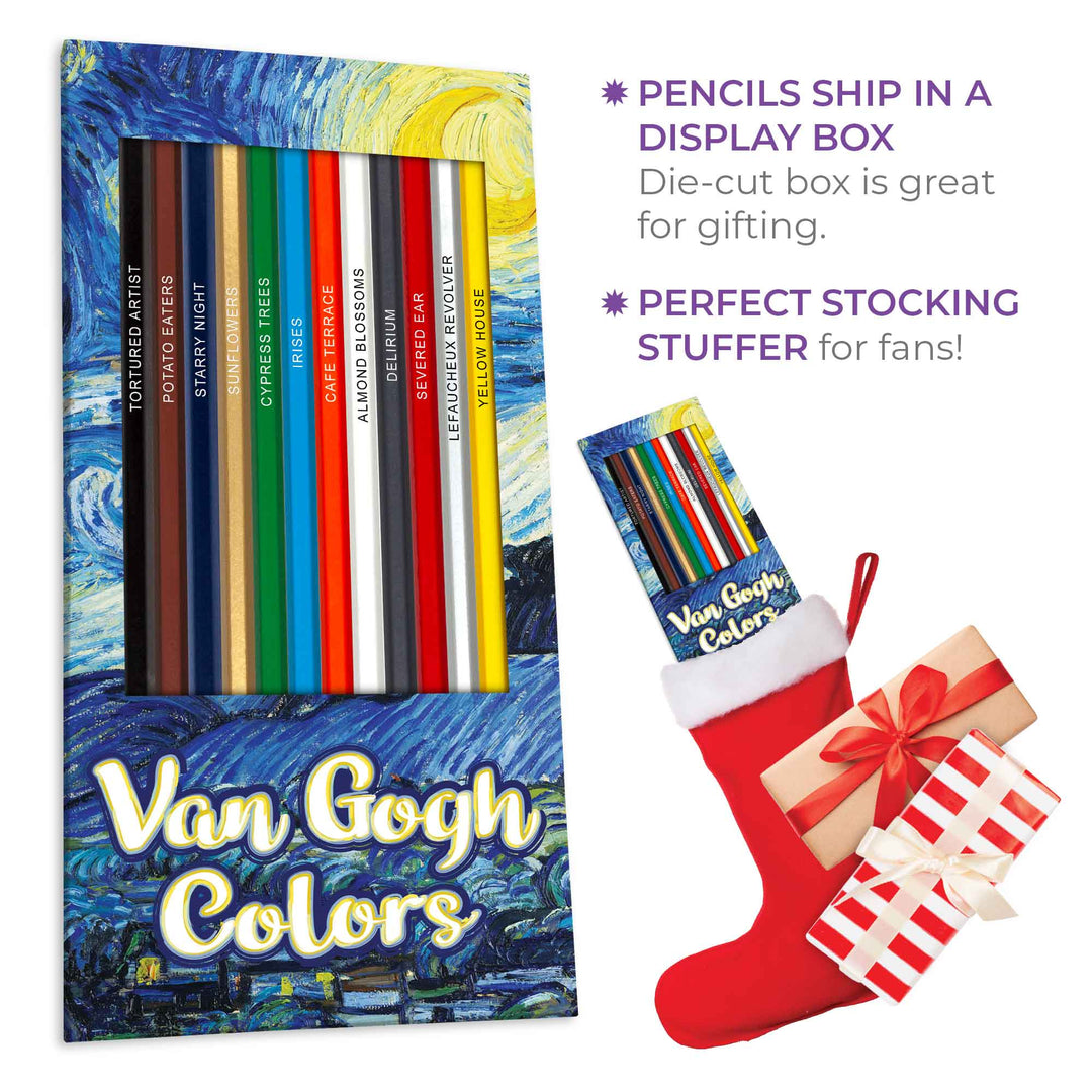 Van Gogh themed colored pencil set makes a great gift
