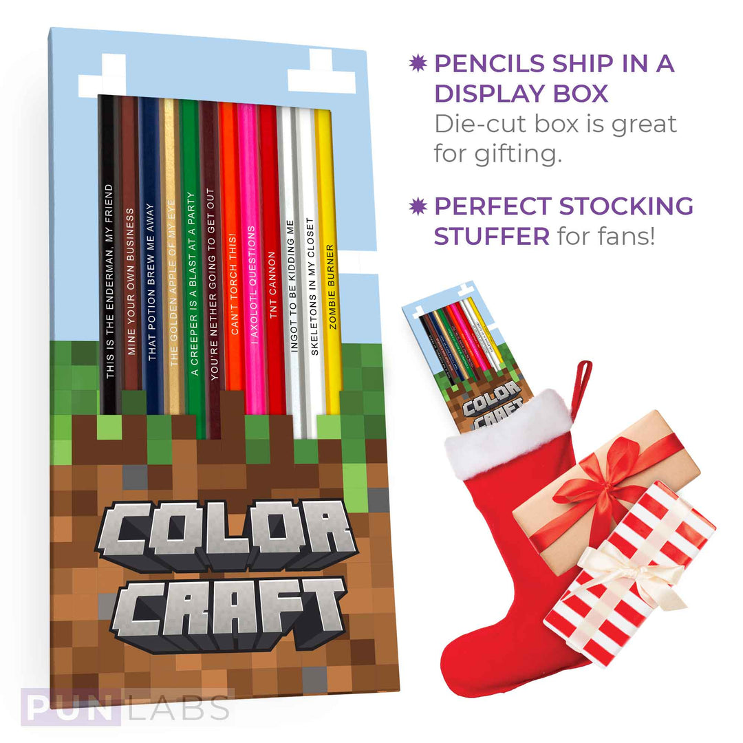Colorcraft Colored Pencils Set Display Box, Perfect Stocking Stuffer