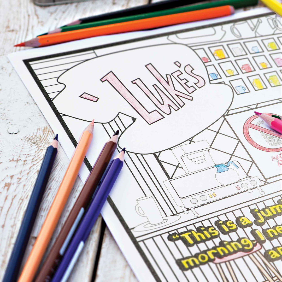 Oy With The Colors Already! Coloring Page, Luke's Diner