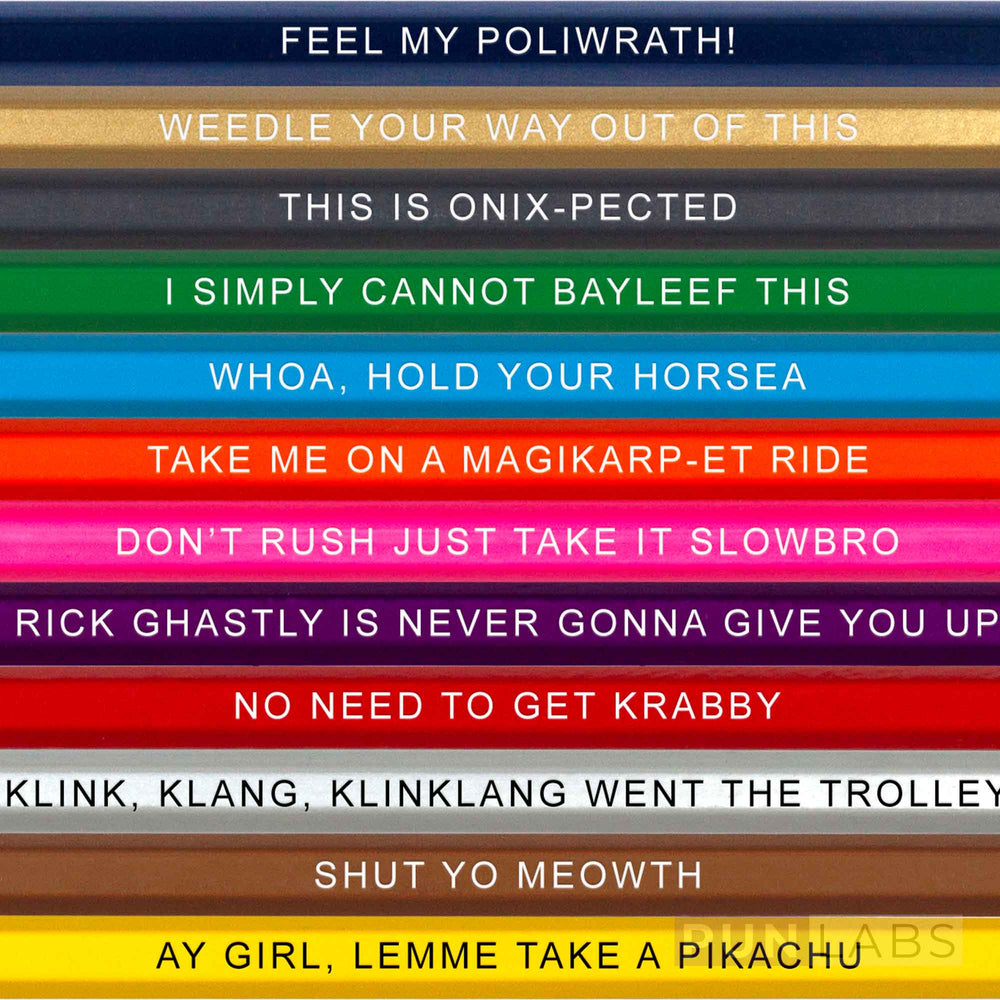 Up Close Gotta Catch Them All! Colored Pencil Names for Fans of Pokemon