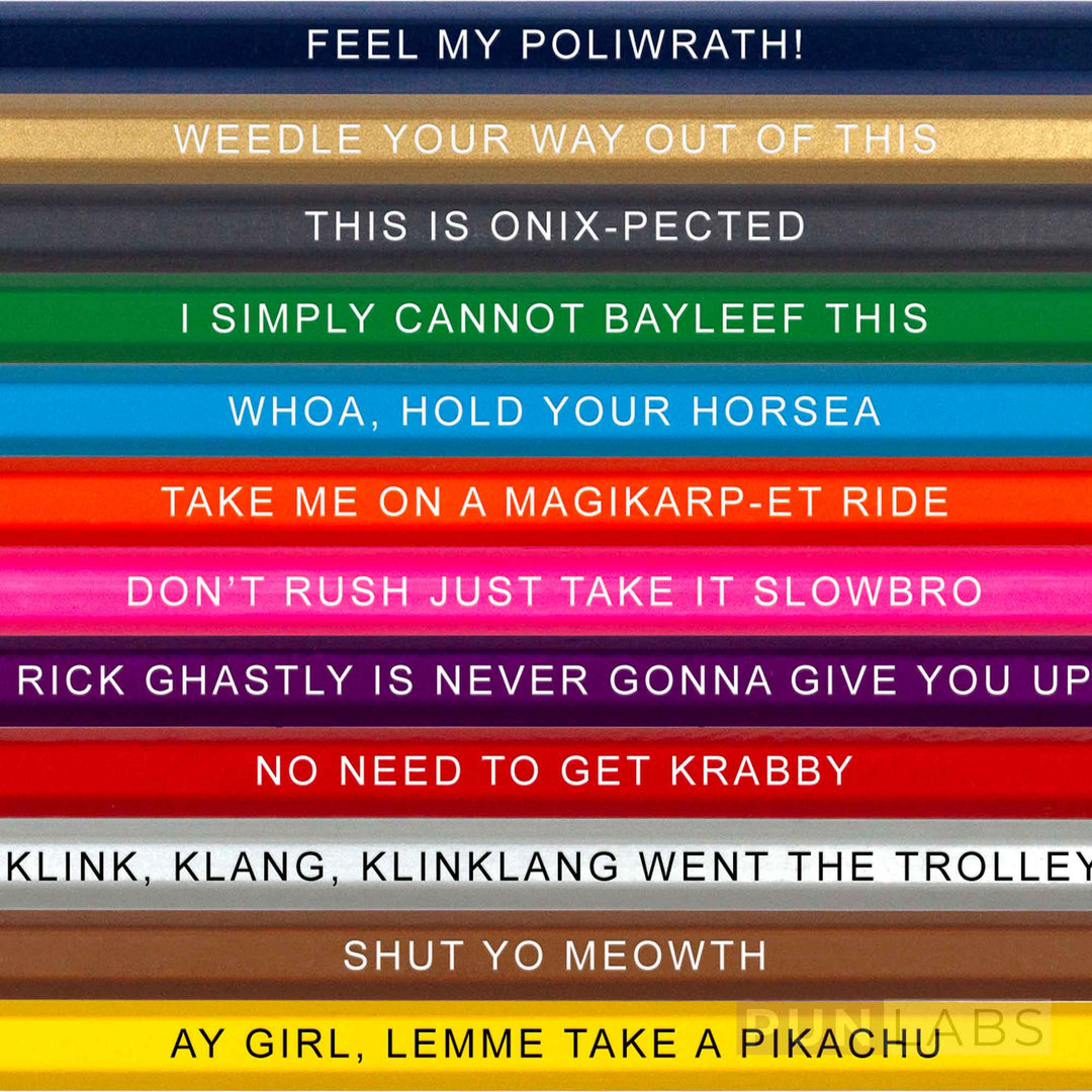 Up Close Gotta Catch Them All! Colored Pencil Names for Fans of Pokemon