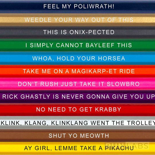 Up Close Gotta Catch Them All! Colored Pencil Names for Fans of Pokemon