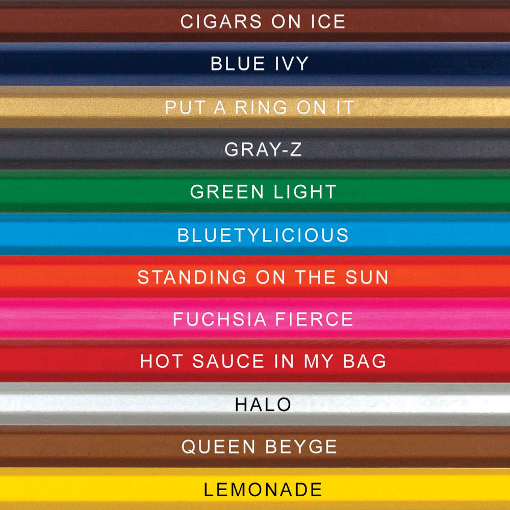 Close Up of Shades Of Bey Colored Pencil Names for Fans of Queen Bey