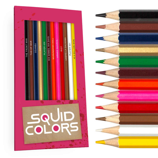 Squid Game inspired colored pencil set gift