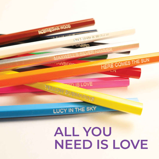 The Colours Colored Pencils Pile Featuring Color Names.