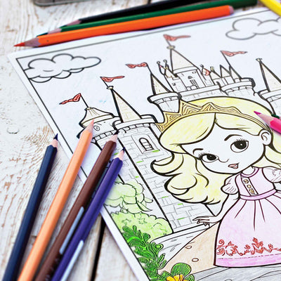 Coloring in fairy tale coloring pages