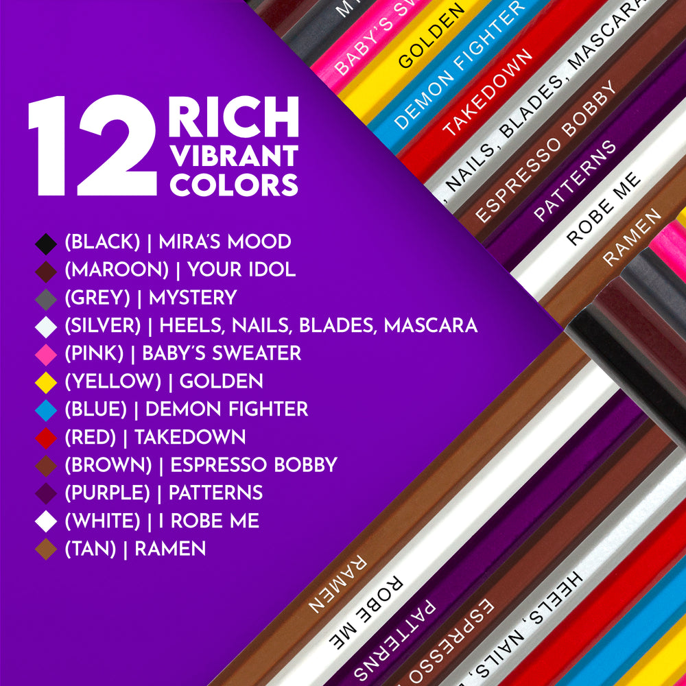 K-Pop Color Hunters Colored Pencil Set for Fans of K-Pop Demon Hunters (Delivered by Thanksgiving 2025)