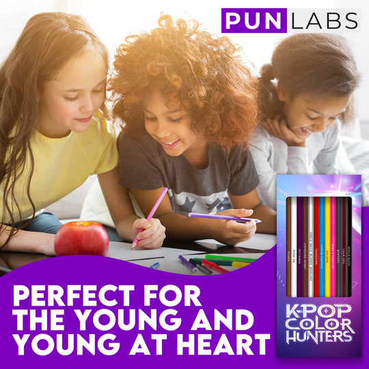 K-Pop Color Hunters Colored Pencil Set for Fans of K-Pop Demon Hunters (Delivered by Thanksgiving 2025)