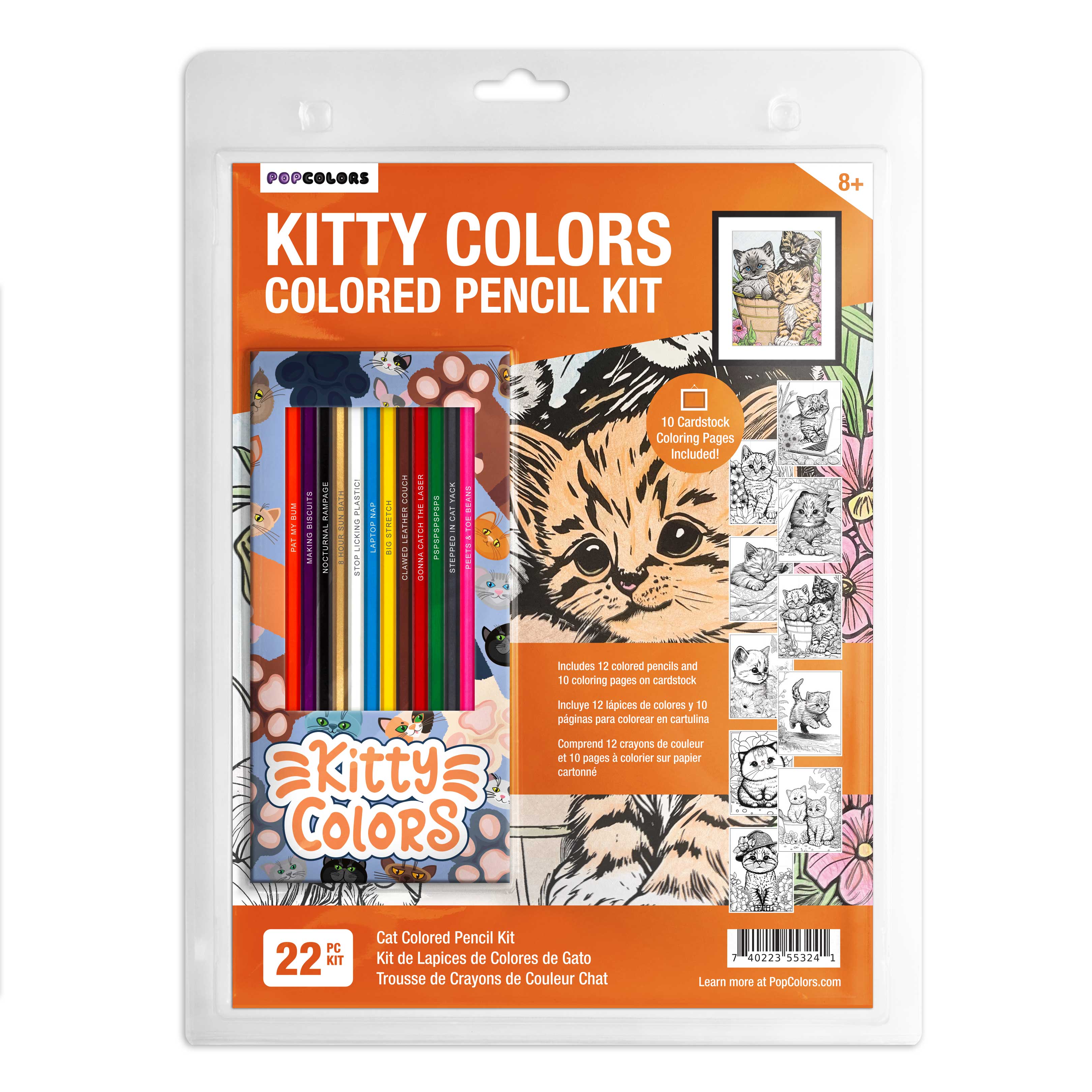 Colorforms Kitty Kitty Colors Colored Pencils & Coloring Pages – Pop Colors