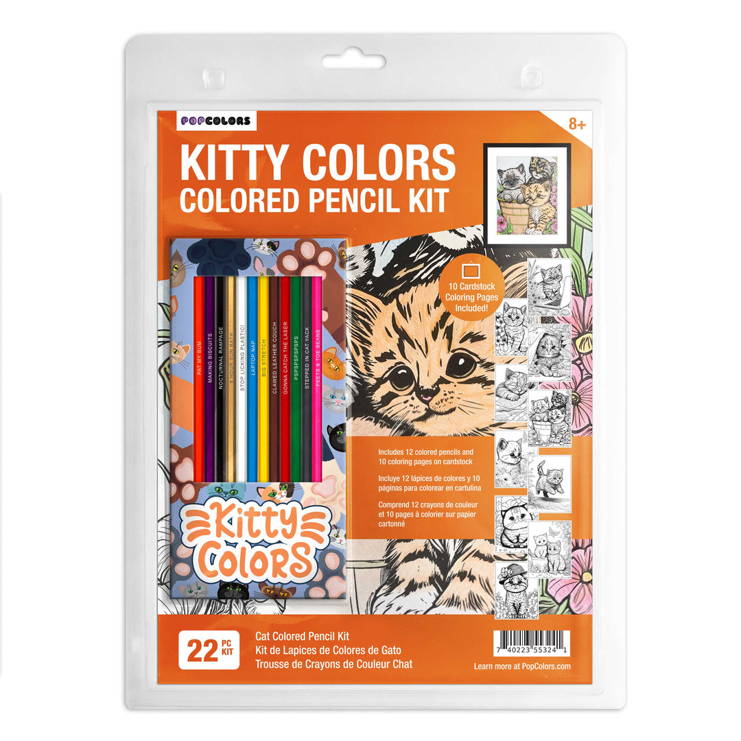 Kitty Colors colored pencils and coloring pages for cat lovers