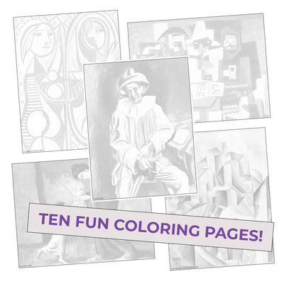 Picasso greyscale coloring pages