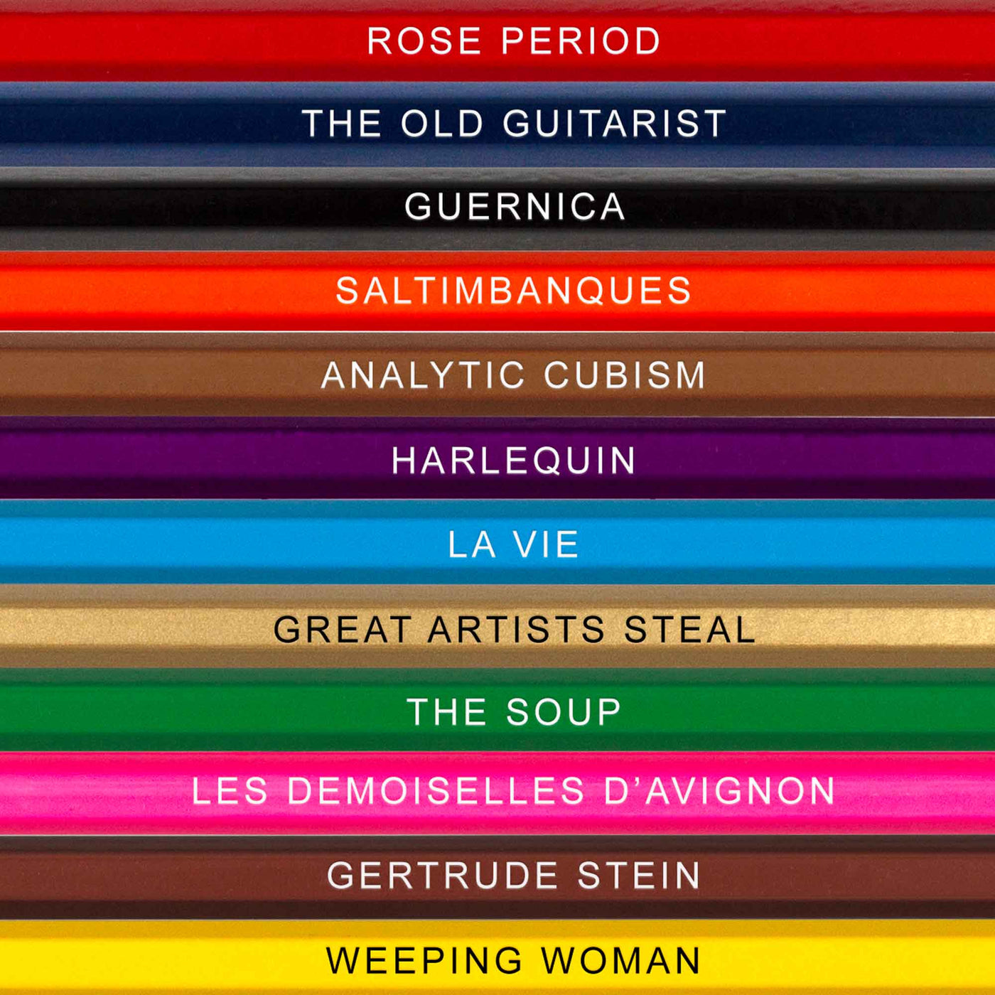 Colored pencil names with picasso inspired names