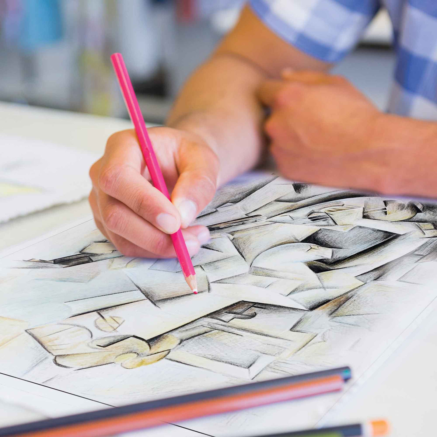 Picasso colored pencil drawing