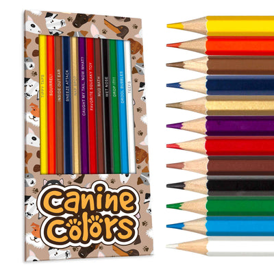 Canine Colors color pencil set for dog lover, in box