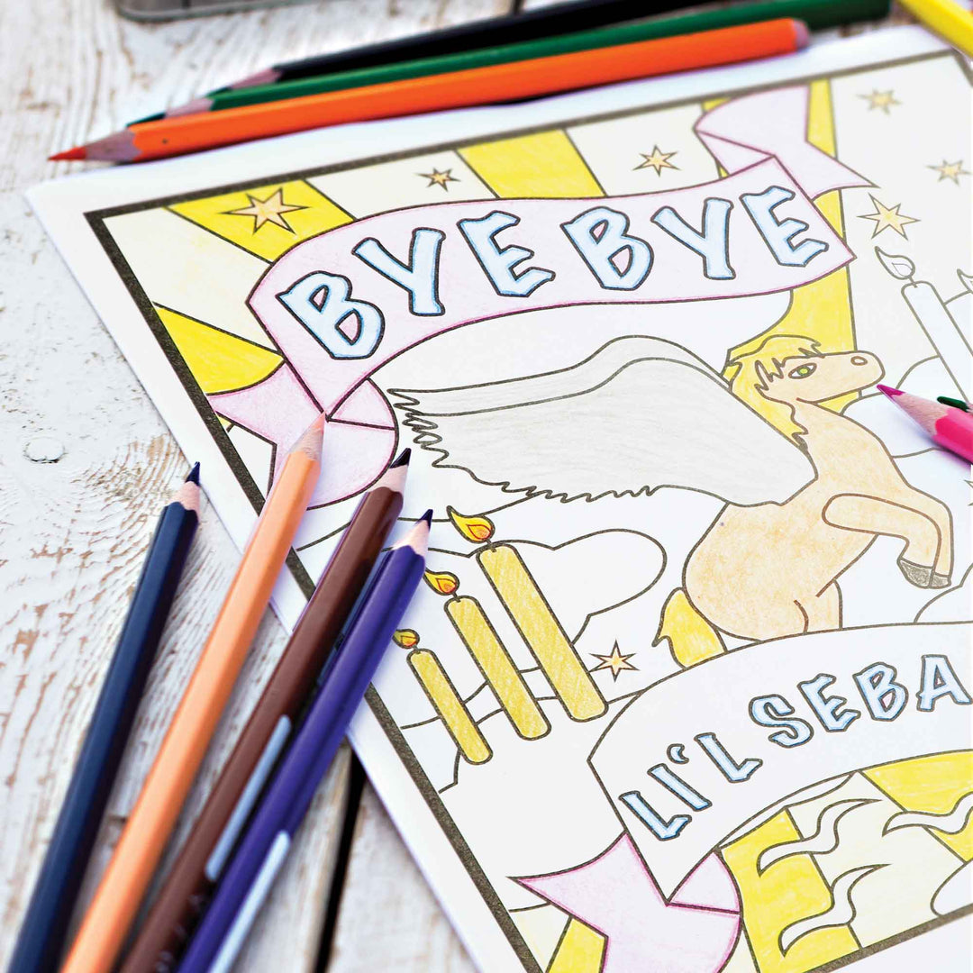 Colors and Recreation Coloring Page with Lil Sebastian