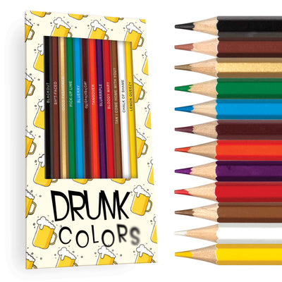 Drunk Colors Colored Pencils Box and Pencils