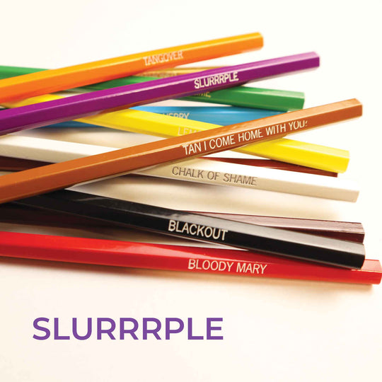 Drunk Colors Colored Pencil Pile Featuring Color Names