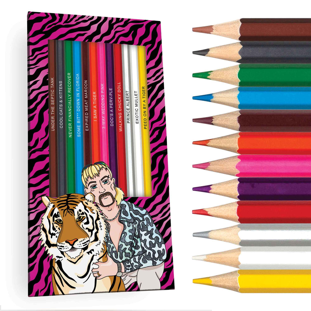 Tiger King Inspired Colored Pencils Gift Set - 'Exotic Colors