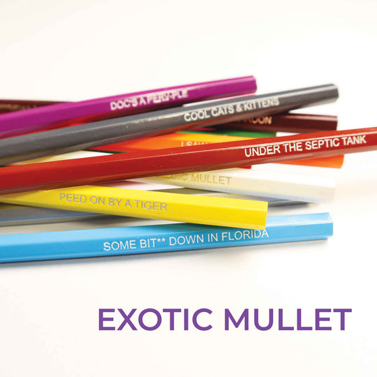 Exotic Colors Colored Pencil Pile Featuring Color Names