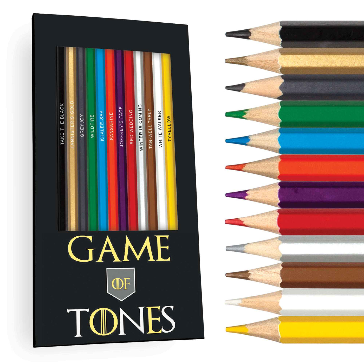 Game of Tones Colored Pencils for Fans of Game of Thrones Box and Pencils