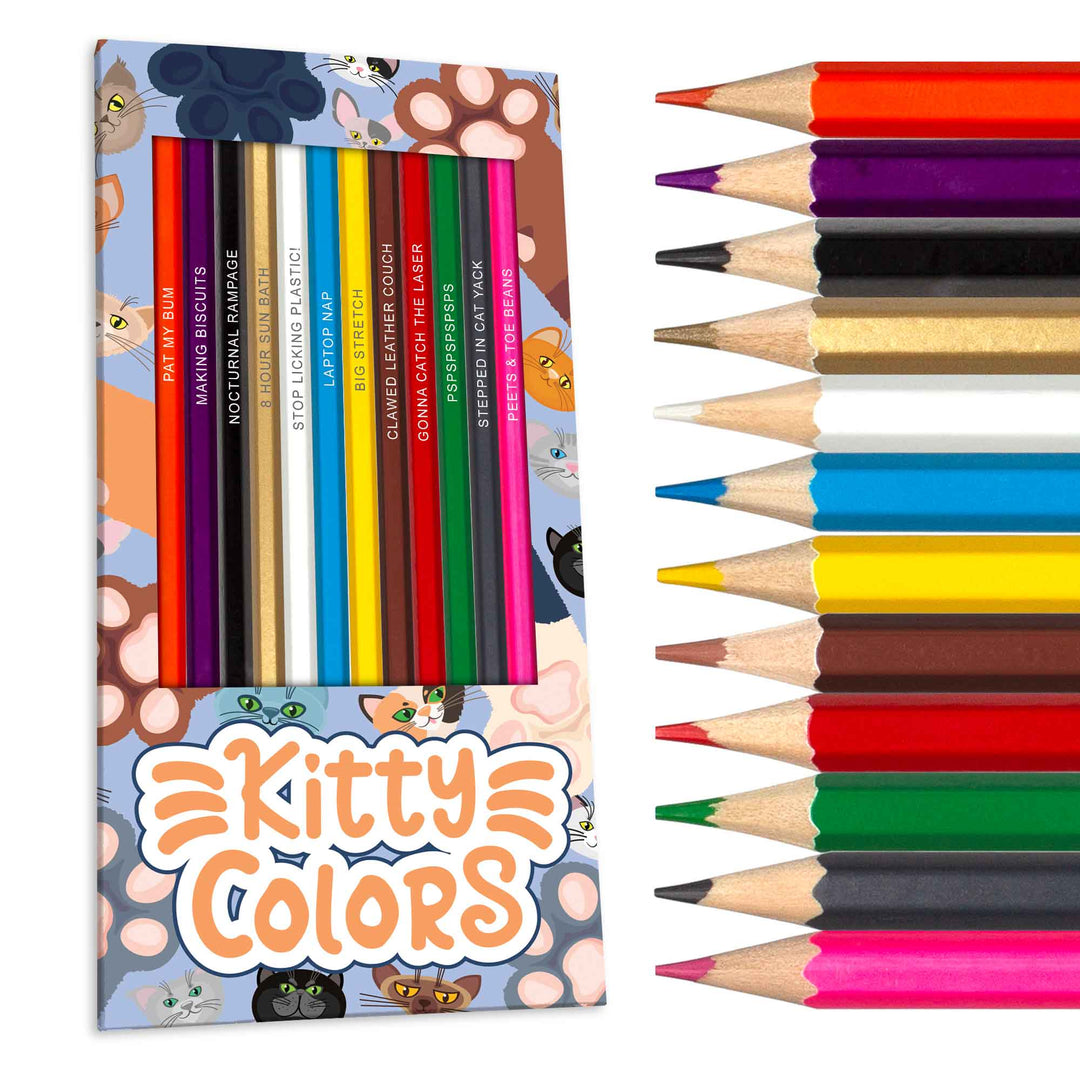 Kitty Colors color pencil set for cat lovers, box