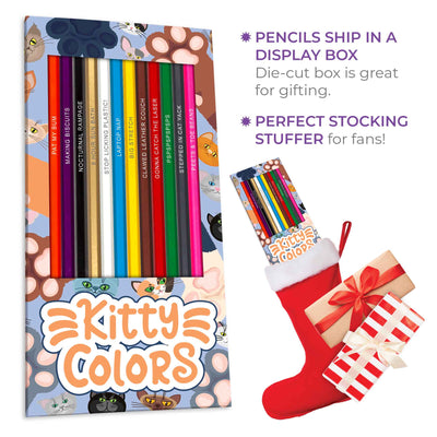 Kitty Colors color pencil set for cat lovers is a great gift