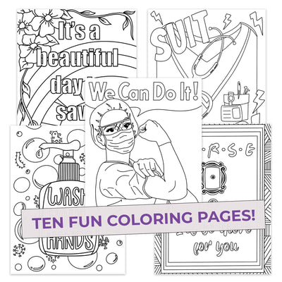 Five Nursing Coloring coloring pages, we can do it, ten fun pages