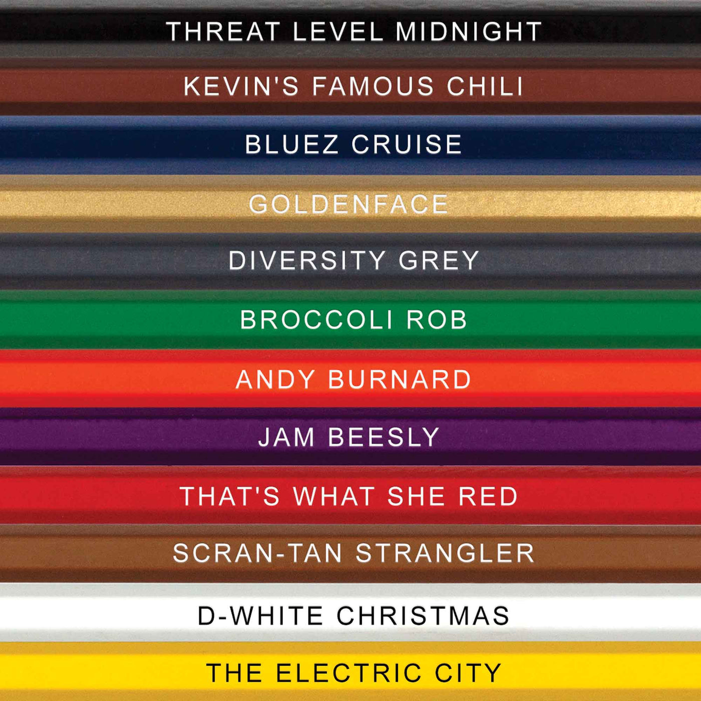 Close Up of Office Colors Colored Pencil Names for Fans of The Office