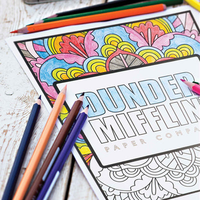 Office Colors Coloring Page, Dunder Mifflin