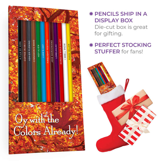 Oy With The Colors Already! Colored Pencil Display, Great Stocking Stuffer for Fans of Gilmore Girls