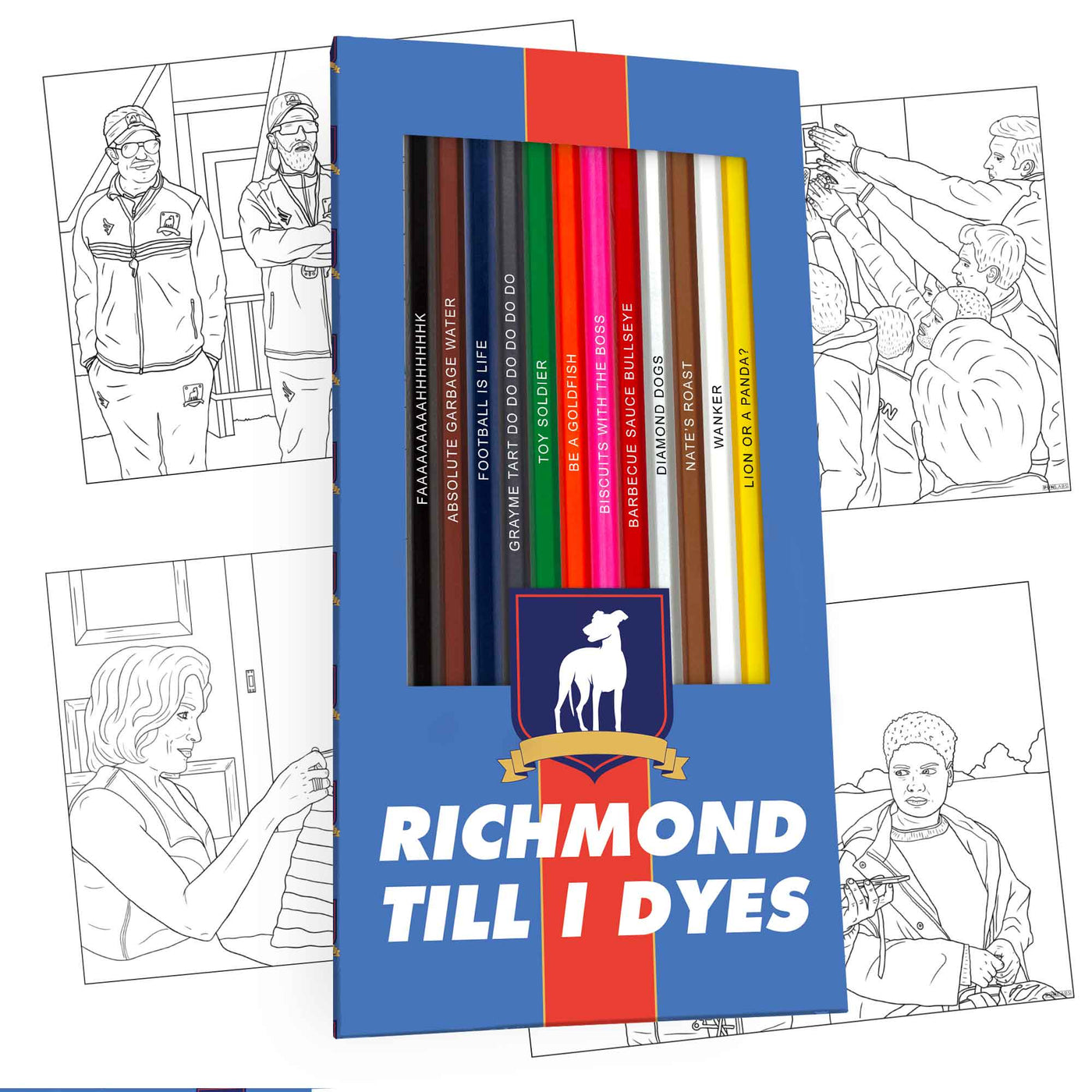 Richmond Till I Dyes - Ted Lasso inspired colored pencils and coloring pages