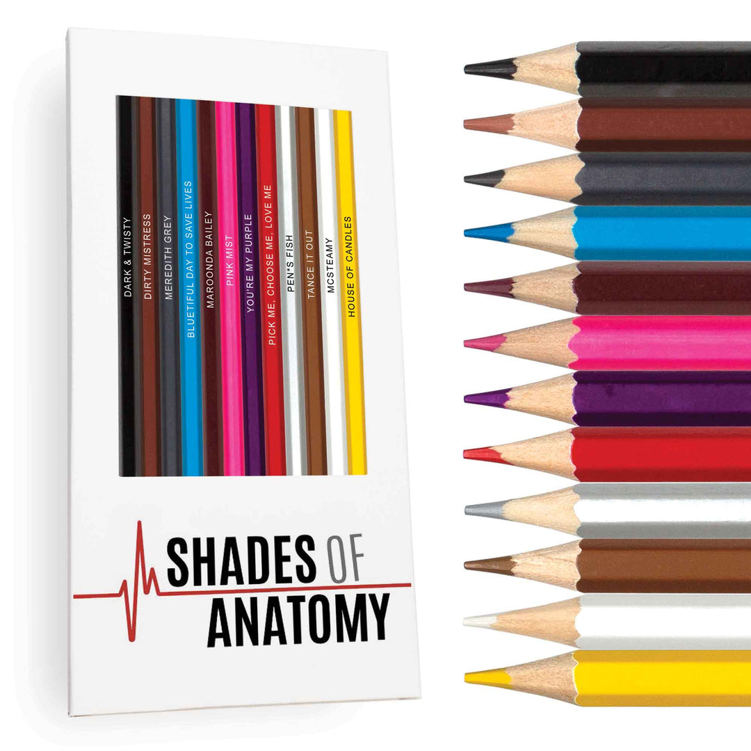 Grey's Anatomy Inspired Colored Pencils Gift Set - 'Shades of