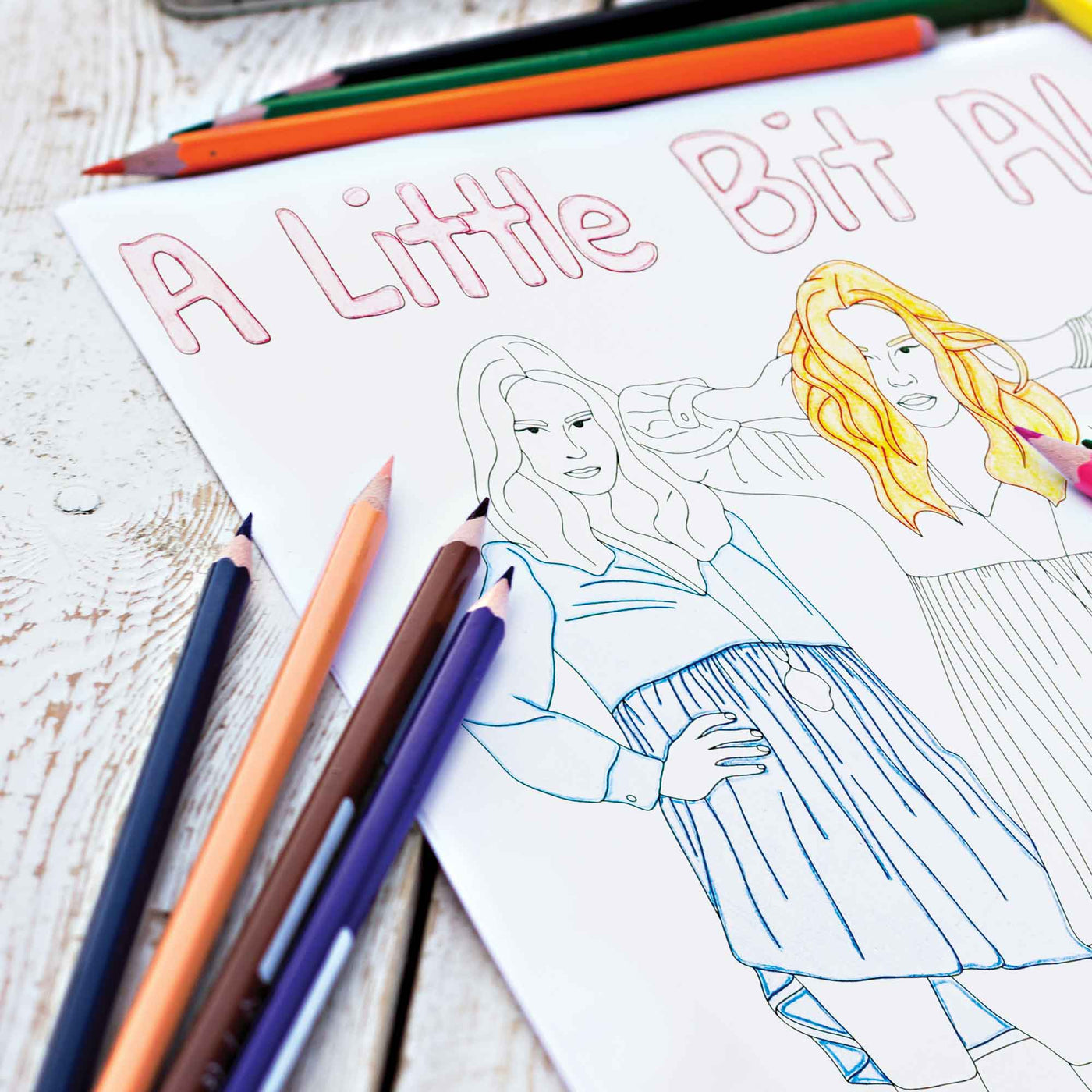 Schitty Colors Coloring Page, A little Bit Alexis