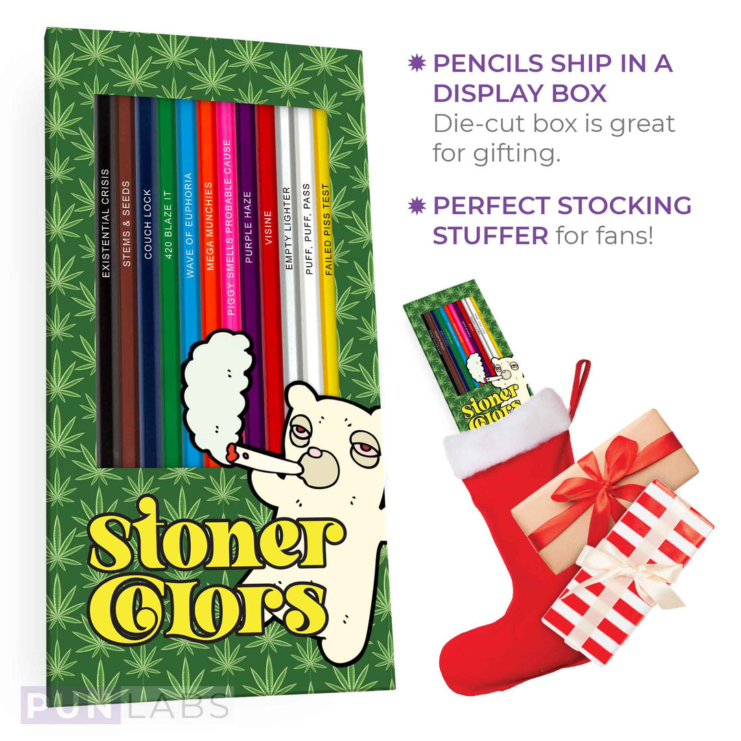 Stoner Colors Colored Pencil Display, Great Stocking Stuffer.