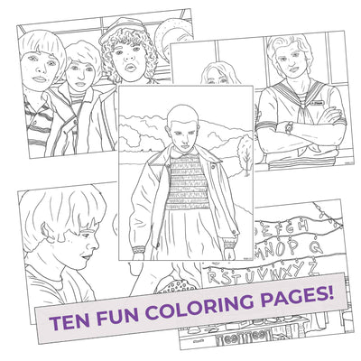 Stranger Things inspired coloring pages