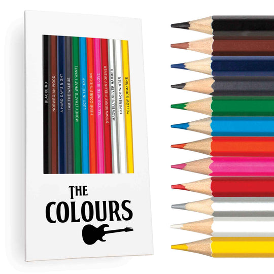 The Colours Colored Pencils for Fans of The Beatles. Display Box and Pencils