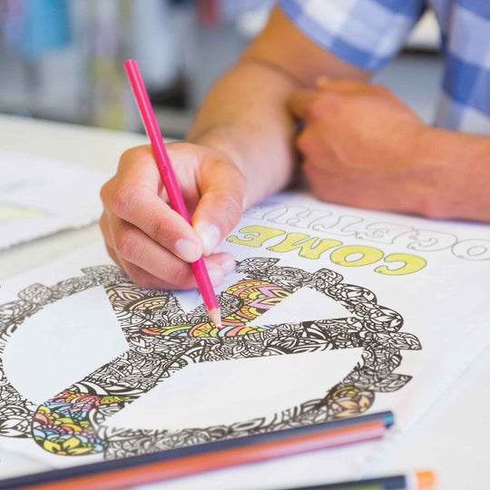The Colours Coloring Page, Come Together Peace Sign