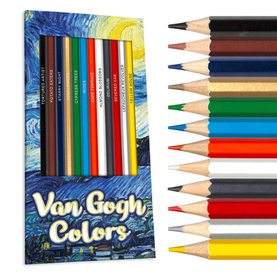 Van Gogh themed colored pencil set